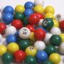 Bingo Ball- Small 5 Color With Clear Cover Over Each Number Hard Plastic-75