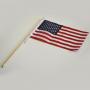 4X6 Inch USA Flag On Wooden Stick- Cloth Material
