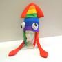 Rainbow Squid Hat - 8 Tentacles and 2 Legs- 28 Inch Length