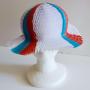 Unfolding Paper Hat- Red/White/Blue