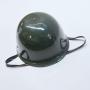 Green Plastic Army Helmet with Chin Strap- In Black Mesh Bag
