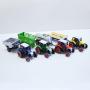 Large Die Cast Farm Tractor w/Trailer- Pull Back- Assorted Designs/Colors