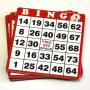 Red Bingo Hard Cards- Box of 100 / 1-9000 Series No duplicates.