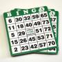 Green Bingo Hard Cards- Box of 100 / 1-9000 Series No duplicates. 