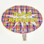 Mylar Balloon- Birthday Plaid