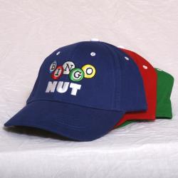 Bingo Nut Hat- 3 Assorted Colors- Adjustable Velcro Backing