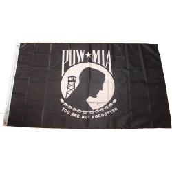 3X5 POW/MIA Flag-  Black And White