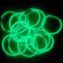 Glo Bracelet- Green- 15 Pack- 8 Inch