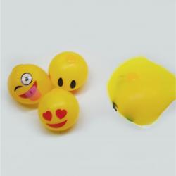 Splat Emoji Ball- Yellow- 4 Asst Designs- 1 Dozen Display Box