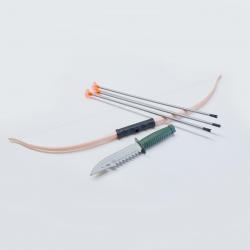 Bow and Arrow Set- Includes 3 Arrows and a Plastic Knife