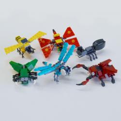 Block Assembly Toy Set- Insect Assortment- 50 Piece Average