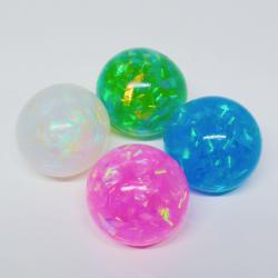 Ribbon Squish Ball- 2 Inch- Asst Colors- 1 Doz Dsp Box