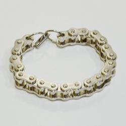 Bike Chain Bracelet 7 inch X 1/2 inch  Gold Color