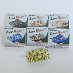 3D Puzzle Army Tanks w/ Pull Back- 25 Piece Avg- 18 Pc Display Box