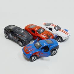Die Cast Pull-Back Race Car w/ Lights And Sound- 4.5 Inch- 12 Pc Dsp