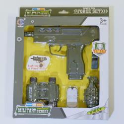 Medium Deluxe Military Playset- w/8 Inch Gun, Binoculars, Dog Tag, Grenade and More