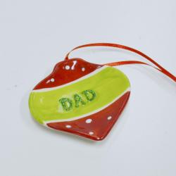 Dad Christmas Ornament- Ceramic- 3.5 Inch- Closeout
