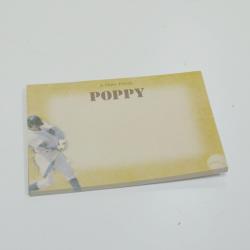 Poppy Notepad- Sports Design- 4 Inch- Closeout