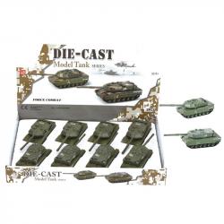 Die Cast Tank- Pull Back- 4 Inch- 8 Piece Display Box- 180 Per Carton