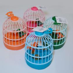 Musical Bird in Cage- 5 Inch- Battery Operated- 9 Piece Display Box