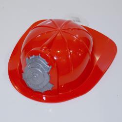 Hard Plastic Fire Helmet w/Fire Rescue Badge- 10 Inches Long- Display Boxed