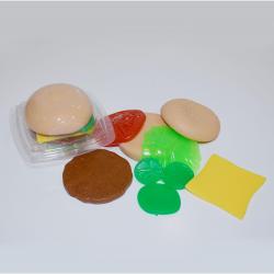 Stretchy Burger- In Clear Box- 3 Inch Diameter by 2 Inches Tall