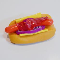 Stretchy Hot Dog- In Clear Box- 4 Inches Long