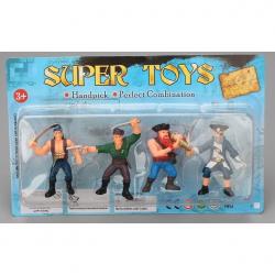 Pirate Figurine Set of 4- Blister Carded- 90 Per Carton