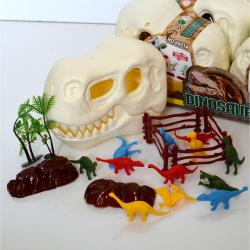 20 Piece Dinosaur Set in Skull- 6 Sets Per Display Box