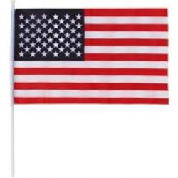 20 X 10 Inch USA Flag on 23" Plastic Stick