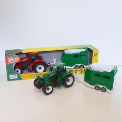 Large Tractor w/ Horse Trailer- 15 Inch- Asst Colors