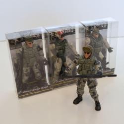 Large Army Figurines- 4 Inch- Each in a Plastic Box- 24 Per Display
