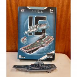 Aircraft Carrier- 9 Inch- Friction Powered- 6 Piece Display Box