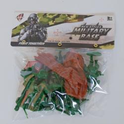 Army Men- 2 Inch Average- 20 Piece Set in Poly Bag w/Header