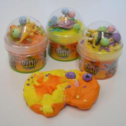 Dinosaur Puff Slime w/ Add Ins- 120 Gram Container- 12 Per Dsp Box