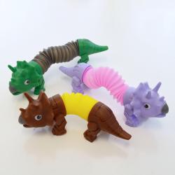 Dinosaur w/ Telescoping Body- 6 Inches Stretches to 10 Inches- 2 Doz Dsp Box