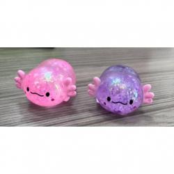 Glittery Sugar Axolotl- 2 Inch- Asst Colors- 24 Piece Display Box