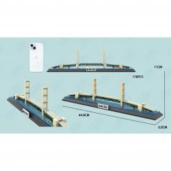 Mackinac Bridge Block Assembly Set- 178 Piece Set- 17 Inches Across When Built- Color Boxed