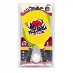 Adult Size Pickleball Set- Two 15" Rackets and a 2.5" Ball- Clamshell Package