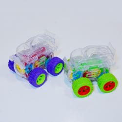 Friction-Powered Clear Monster Truck- 4 Inch- 12 Pc Dsp- Packed 120 Per Carton