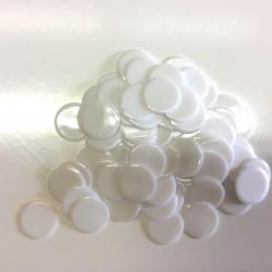 Solid White Plastic Chips- 100 Count Bag