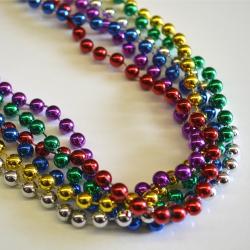 Round 7mm Rainbow  Assorted Colors 33 Inch Beads