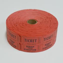 Red Roll Tickets- Double Coupon 2000 Double Tickets Per Roll