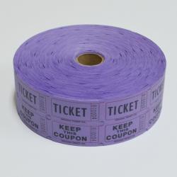 Purple Roll Tickets- Double Coupon 2000 Double Tickets Per Roll
