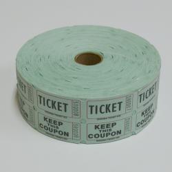 Green Roll Tickets- Double Coupon 2000 Double Tickets Per Roll