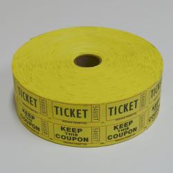 Yellow Roll Tickets- Double Coupon 2000 Double Tickets Per Roll