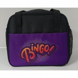 Zippered Bingo Kit w/ Bingo! Graphic- Plus 2 Velcro Pockets and 2 Dabber Pockets