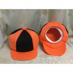 Oversized Baseball Cap- Halloween or Team Colors of Orange and Black