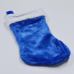 Deluxe Large Blue Plush Christmas / Hanukkah Stocking- 19 Inch 