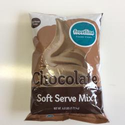 Frostline Chocolate Soft Serve Mix 6/6lb bags  